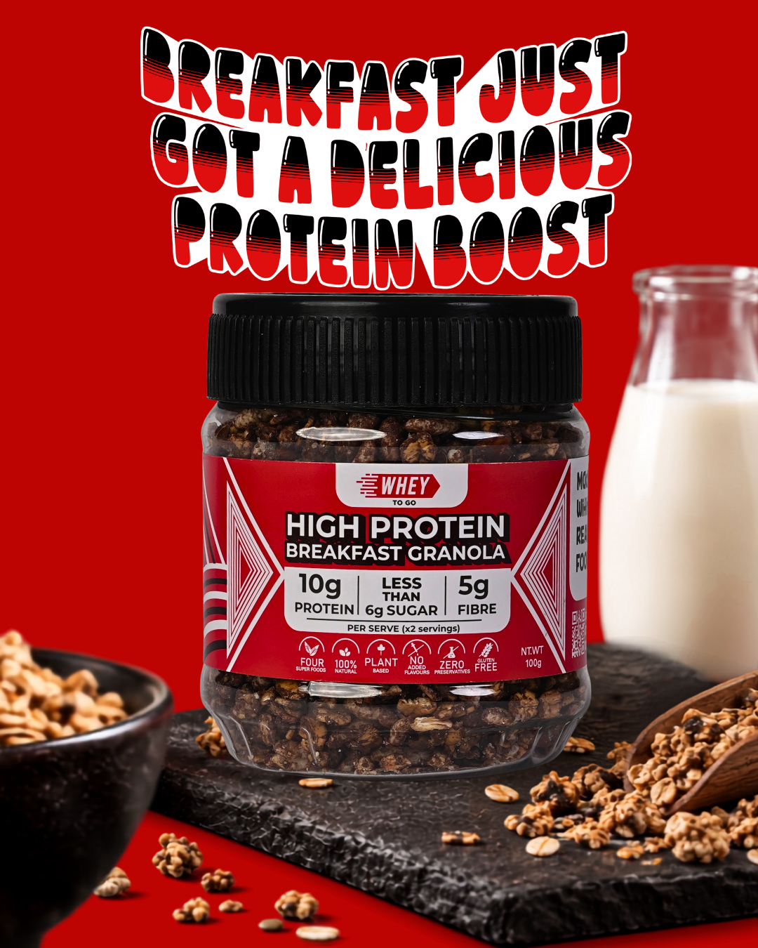 High Protein Breakfast Granola - WHEY TO GO