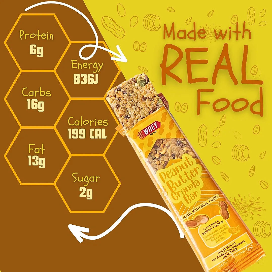 Peanut Butter GranolaBar WHEY TO GO Macros