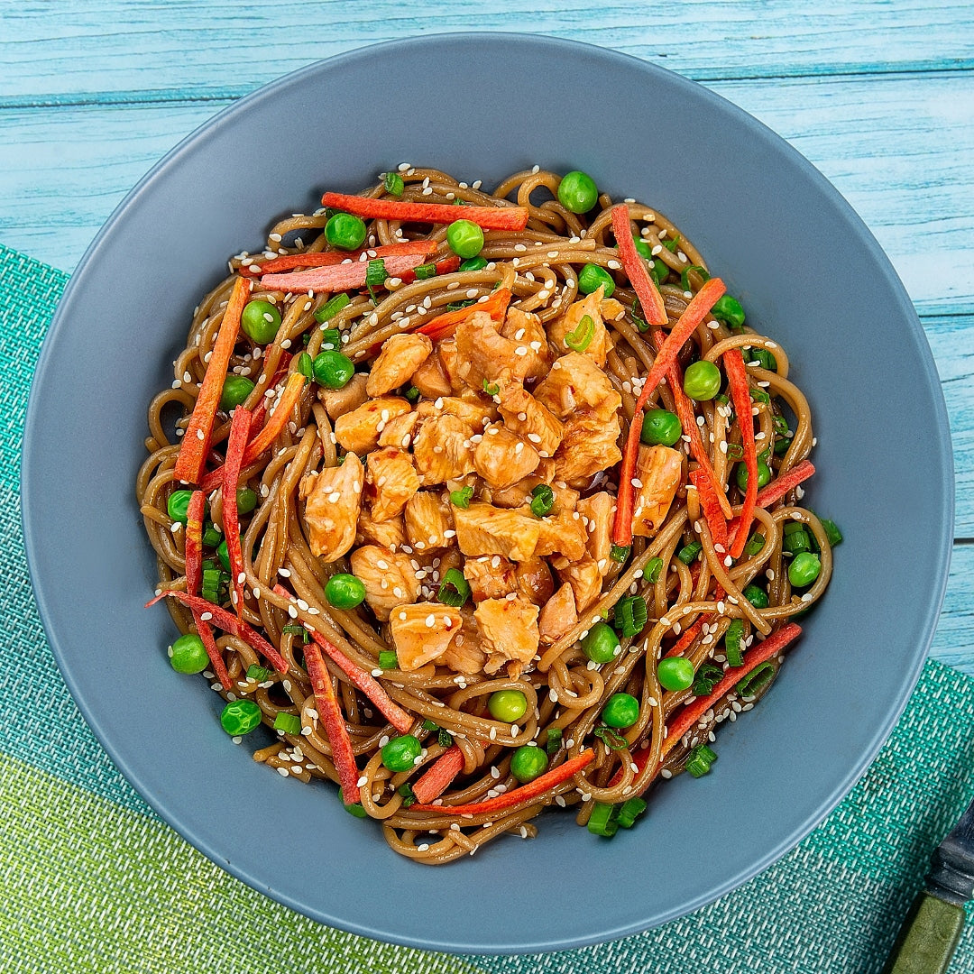 Japanese Chicken Noodle Salad, High Protein Meal,WHEY TO GO