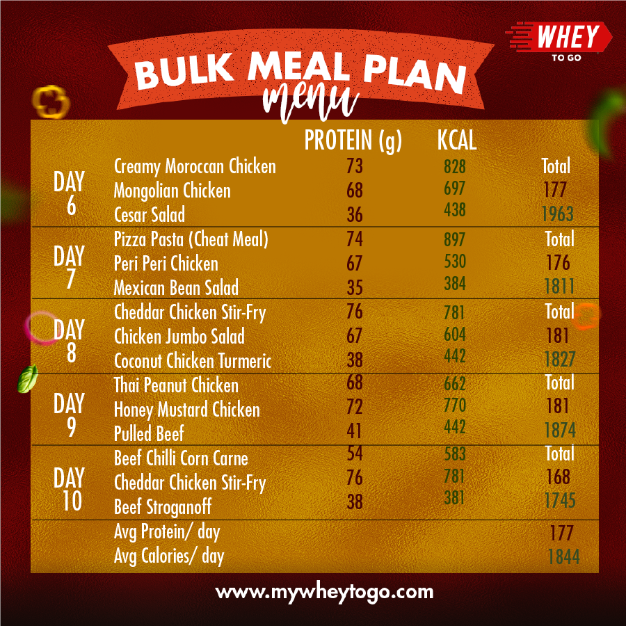 Bulk Meal Plan - WHEY TO GO