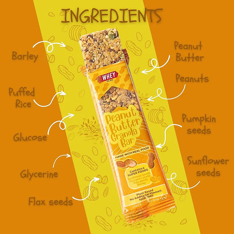 Peanut Butter GranolaBar WHEY TO GO Ingredients