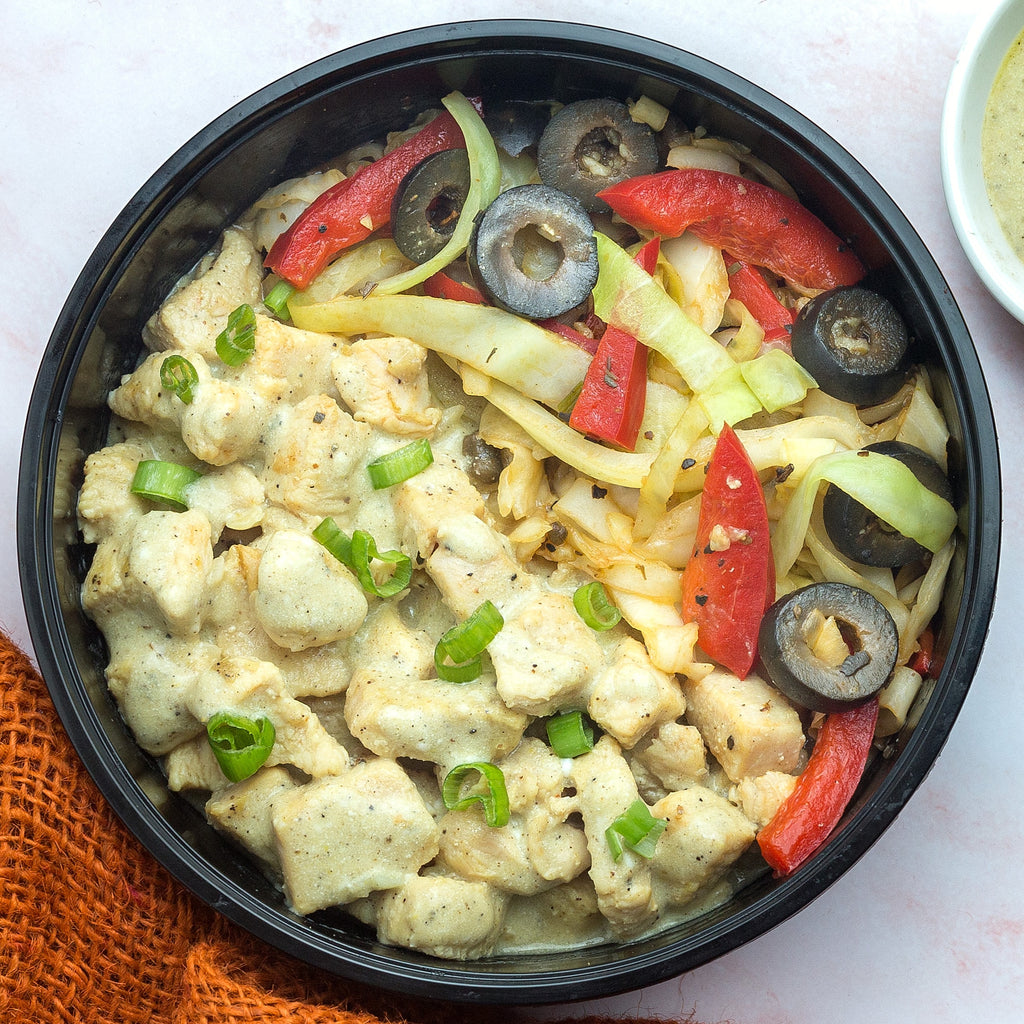 White Sauce Garlic Chicken Stir-fry - WHEY TO GO