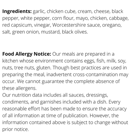 Ingredients - WHEY TO GO