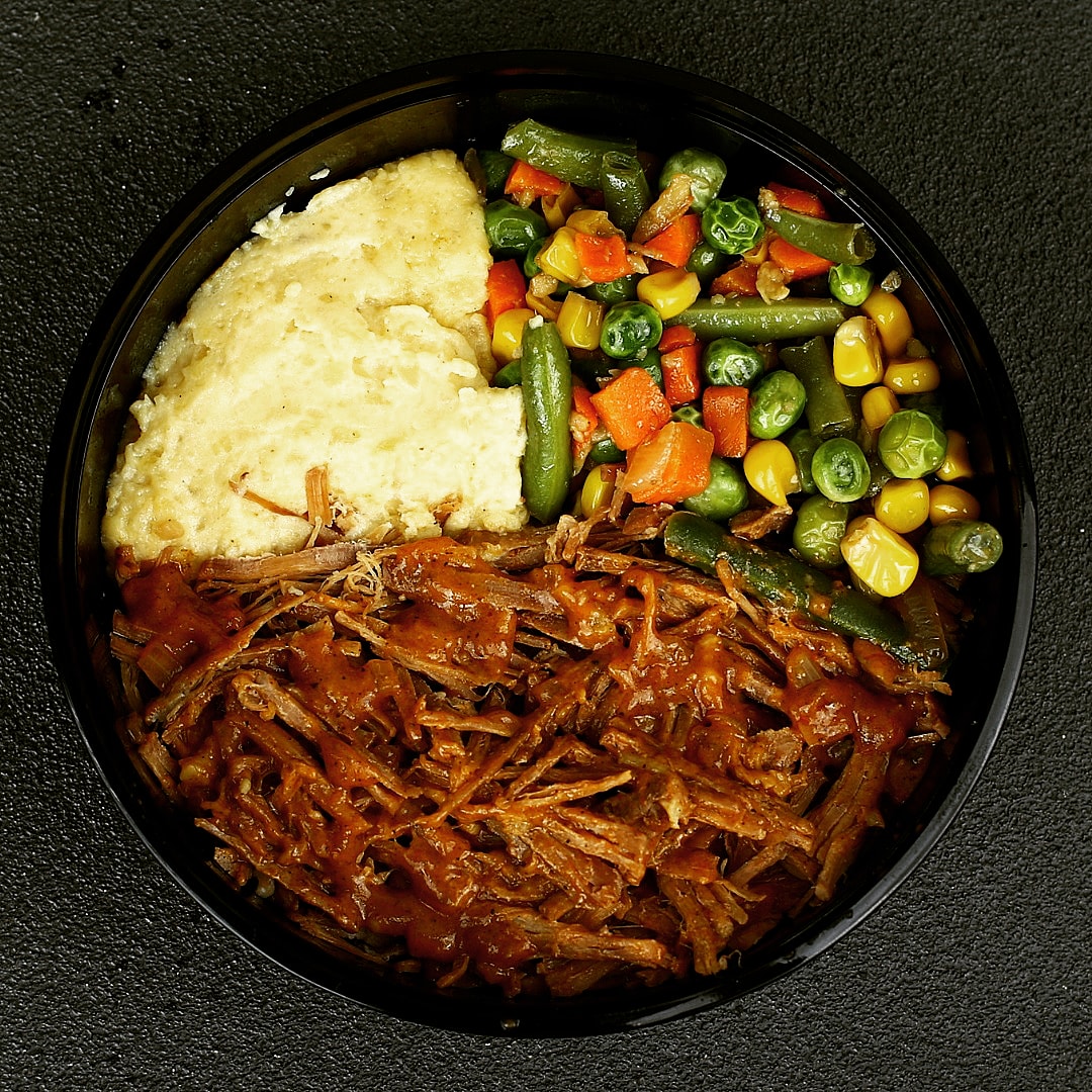 Pulled Beef, High Protein Meal, WHEY TO GO
